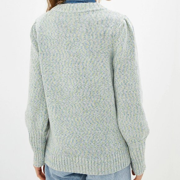 M Gap Puff Sleeved crew Neck Knit Sweater - Picture 3 of 10